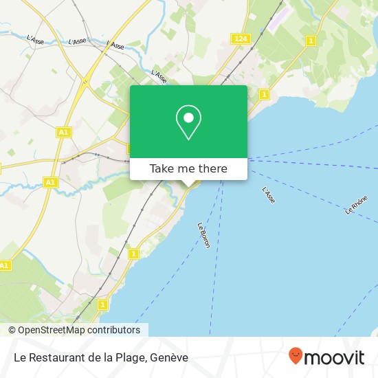 Le Restaurant de la Plage, Route de Genève 12 1260 Nyon plan