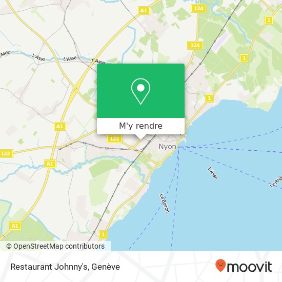Restaurant Johnny's, Route de Divonne 4 1260 Nyon plan
