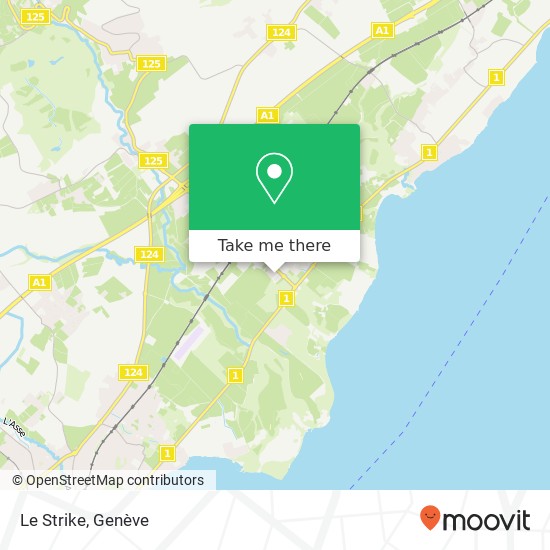 Le Strike, Avenue du Mont-Blanc 38 1196 Gland plan