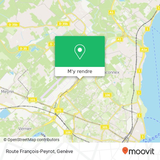 Route François-Peyrot plan