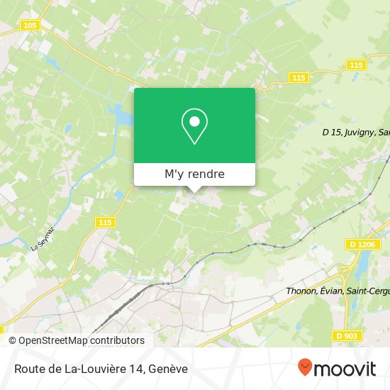 Route de La-Louvière 14 plan