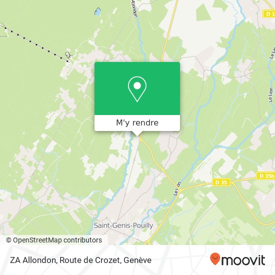 ZA Allondon, Route de Crozet plan