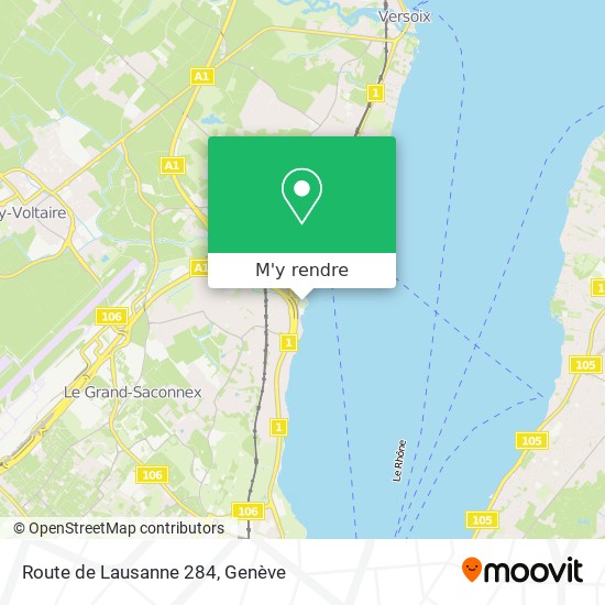 Route de Lausanne 284 plan