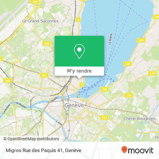 Migros Rue des Paquis  41 plan