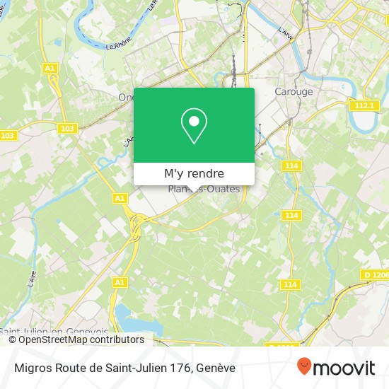 Migros Route de Saint-Julien 176 plan