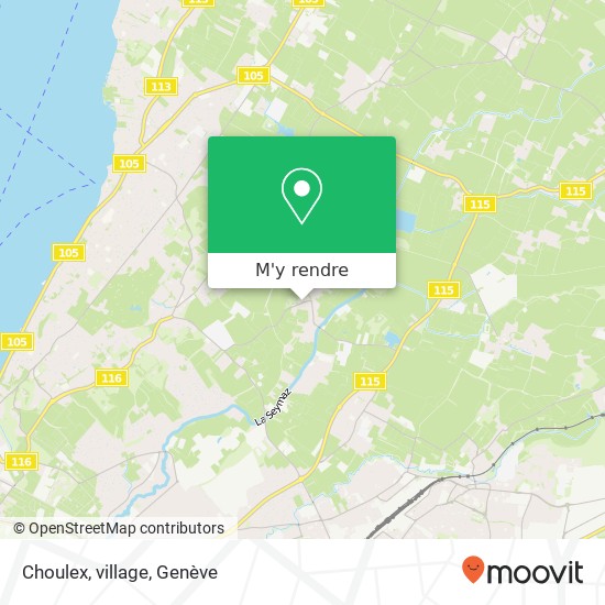 Choulex, village plan