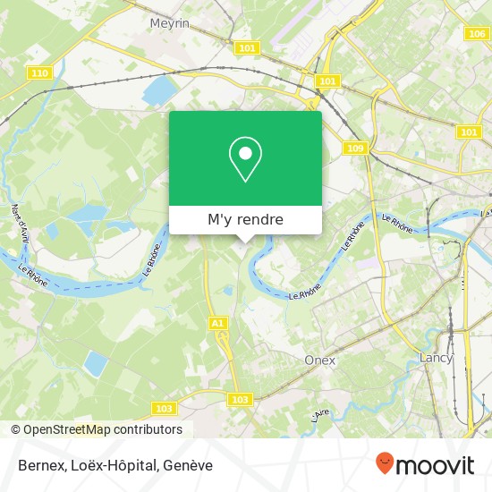 Bernex, Loëx-Hôpital plan