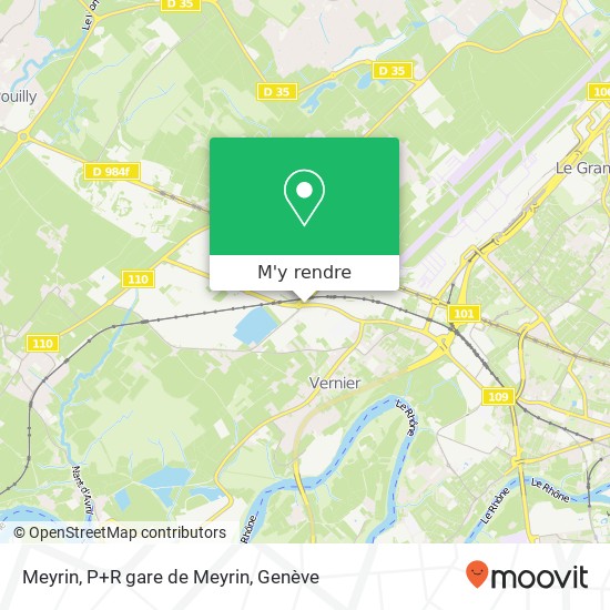 Meyrin, P+R gare de Meyrin plan