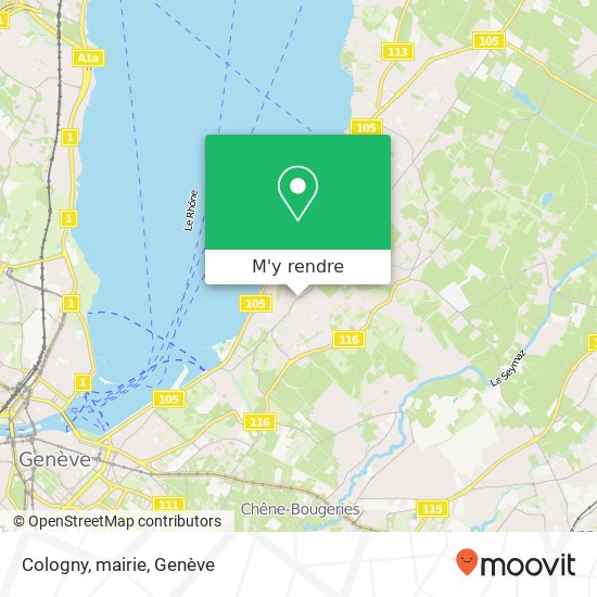 Cologny, mairie plan