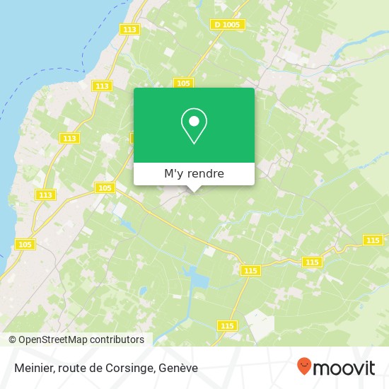 Meinier, route de Corsinge plan