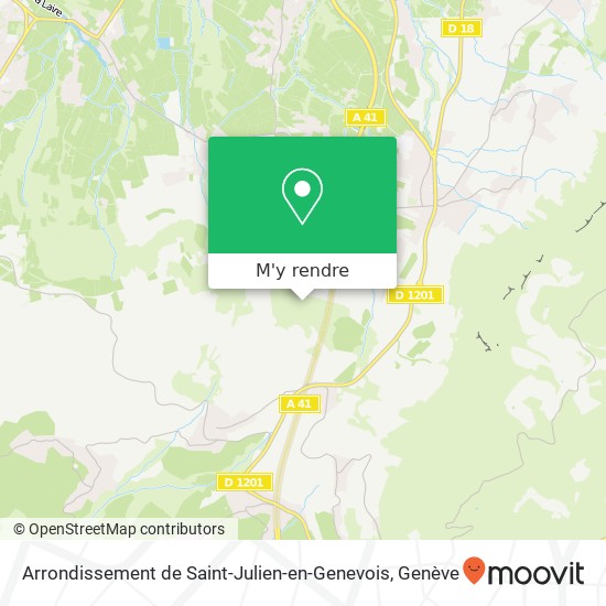 Arrondissement de Saint-Julien-en-Genevois plan