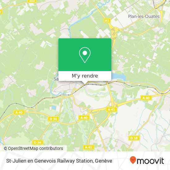 St-Julien en Genevois Railway Station plan