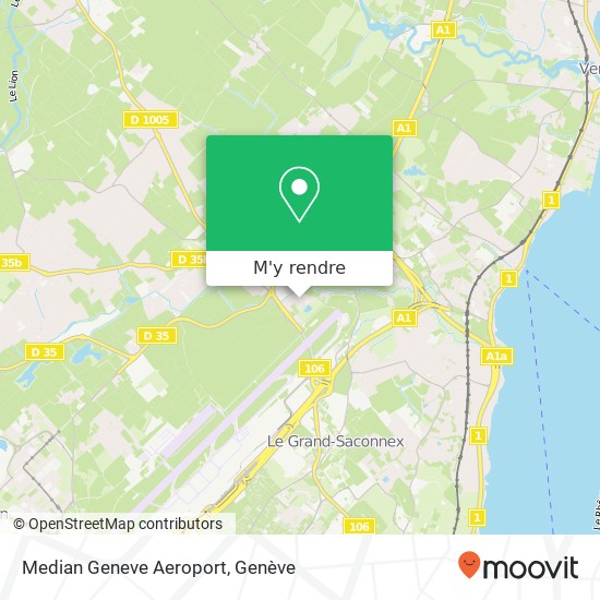 Median Geneve Aeroport plan