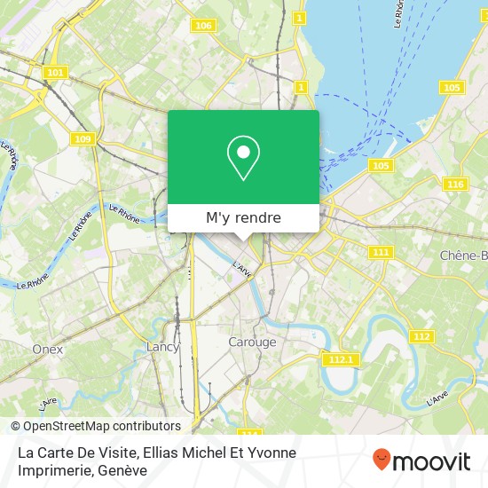 La Carte De Visite, Ellias Michel Et Yvonne Imprimerie plan