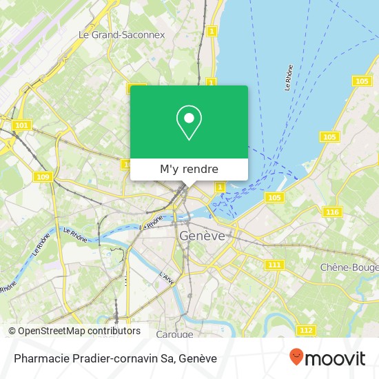 Pharmacie Pradier-cornavin Sa plan