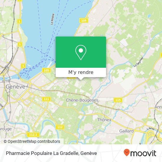 Pharmacie Populaire La Gradelle plan