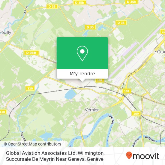 Global Aviation Associates Ltd, Wilmington, Succursale De Meyrin Near Geneva plan