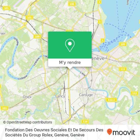 Fondation Des Oeuvres Sociales Et De Secours Des Sociétés Du Group Rolex, Genève plan