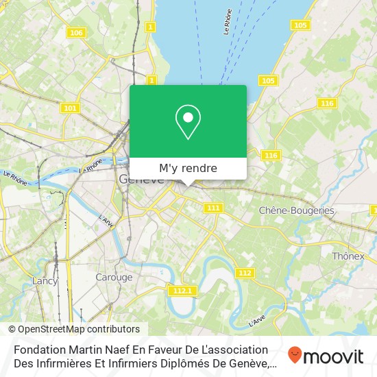 Fondation Martin Naef En Faveur De L'association Des Infirmières Et Infirmiers Diplômés De Genève plan