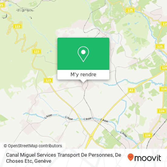 Canal Miguel Services Transport De Personnes, De Choses Etc plan