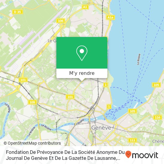 Fondation De Prévoyance De La Société Anonyme Du Journal De Genève Et De La Gazette De Lausanne plan