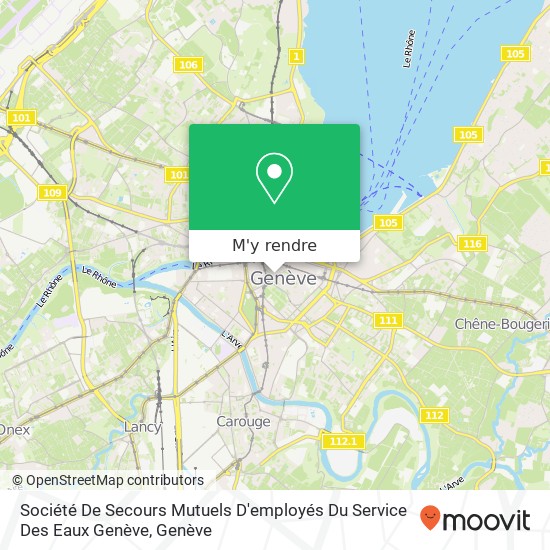 Société De Secours Mutuels D'employés Du Service Des Eaux Genève plan