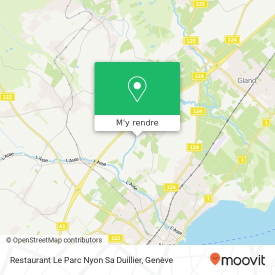 Restaurant Le Parc Nyon Sa Duillier plan