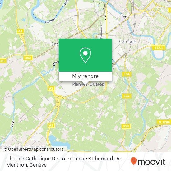 Chorale Catholique De La Paroisse St-bernard De Menthon plan