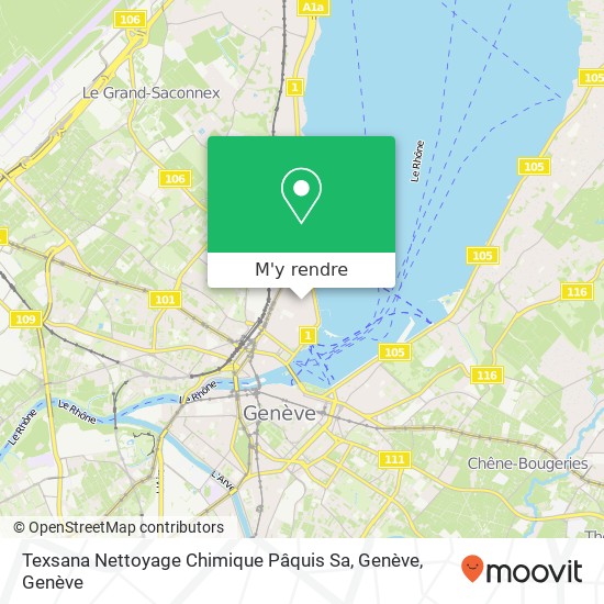 Texsana Nettoyage Chimique Pâquis Sa, Genève plan