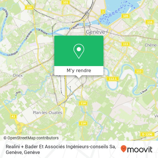 Realini + Bader Et Associés Ingénieurs-conseils Sa, Genève plan