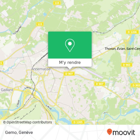 Gemo, 31 Route de Thonon 74100 Annemasse plan