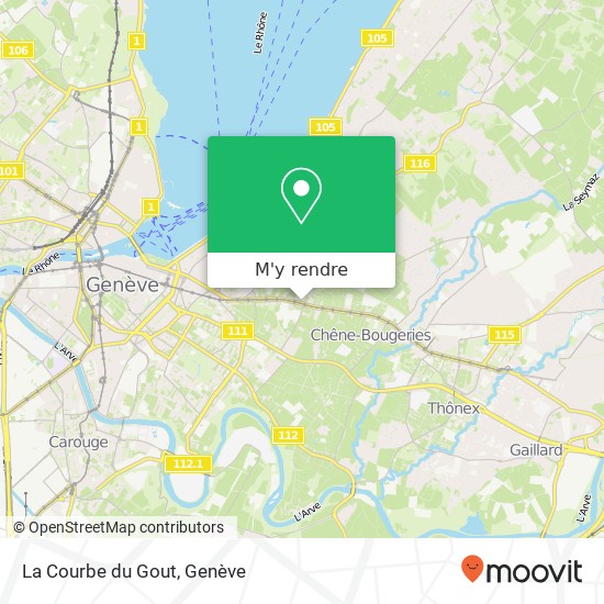 La Courbe du Gout, Route de Chêne 65 1208 Chêne-Bougeries plan