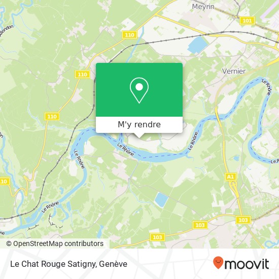 Le Chat Rouge Satigny, Route du Bois-de-Bay 95 1242 Satigny plan