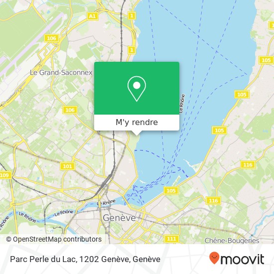Parc Perle du Lac, 1202 Genève plan