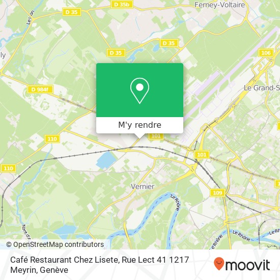 Café Restaurant Chez Lisete, Rue Lect 41 1217 Meyrin plan