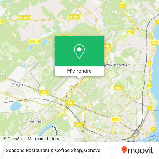 Seasons Restaurant & Coffee Shop, Route de l'Aéroport 1215 Meyrin plan