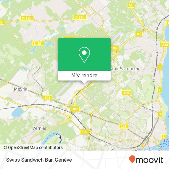 Swiss Sandwich Bar, Route de l'Aéroport 17 1215 Meyrin plan