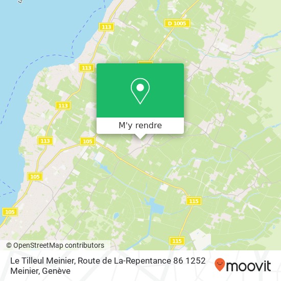 Le Tilleul Meinier, Route de La-Repentance 86 1252 Meinier plan