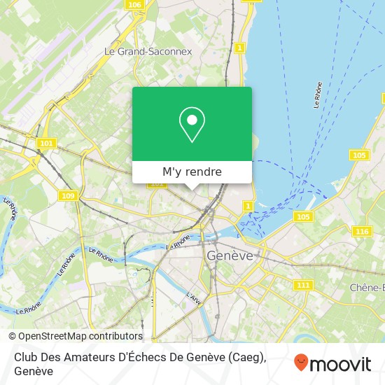 Club Des Amateurs D'Échecs De Genève (Caeg) plan