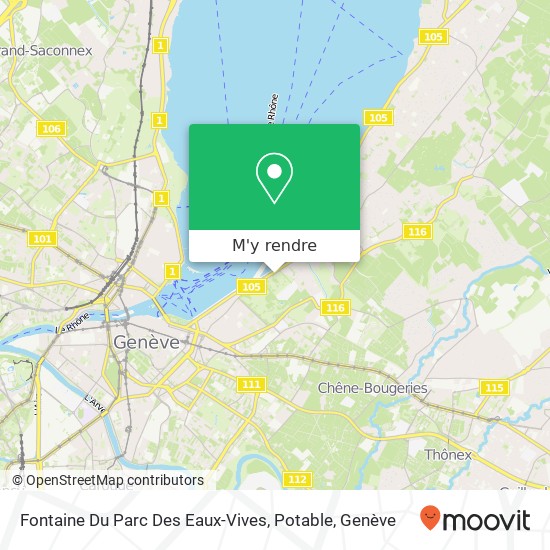 Fontaine Du Parc Des Eaux-Vives, Potable plan