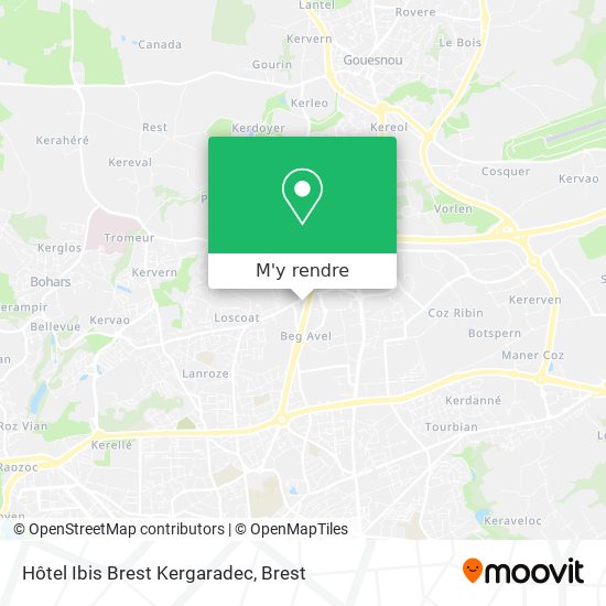 Hôtel Ibis Brest Kergaradec plan