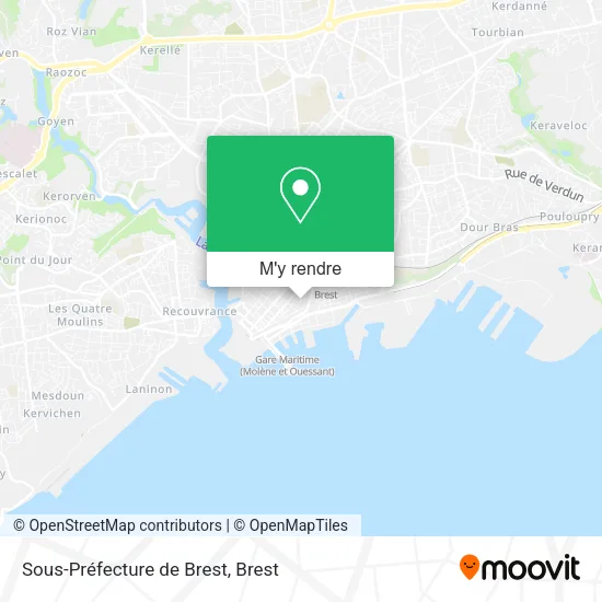 Sous-Préfecture de Brest plan
