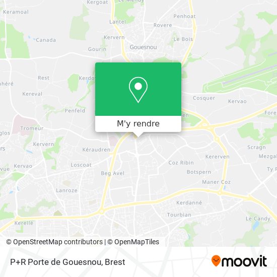 P+R Porte de Gouesnou plan