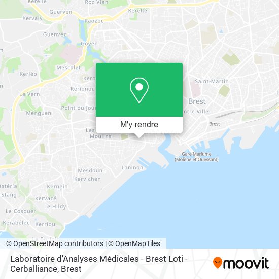 Laboratoire d'Analyses Médicales - Brest Loti - Cerballiance plan