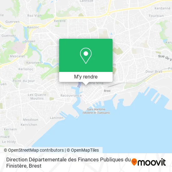 Direction Départementale des Finances Publiques du Finistère plan