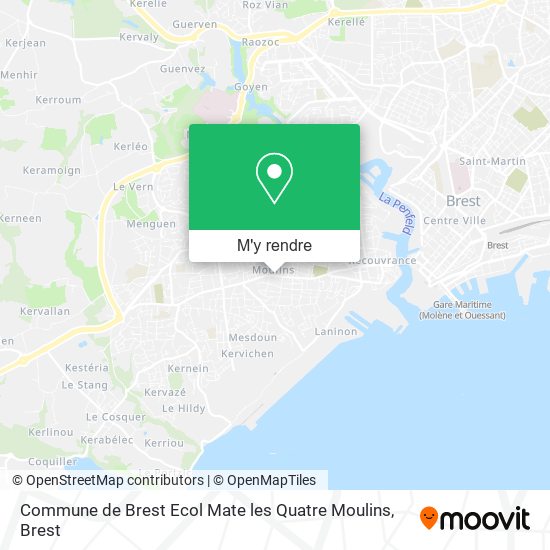 Commune de Brest Ecol Mate les Quatre Moulins plan