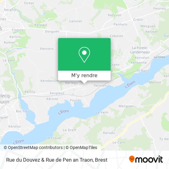 Rue du Douvez & Rue de Pen an Traon plan