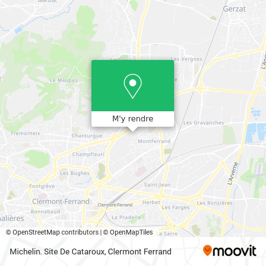Michelin. Site De Cataroux plan