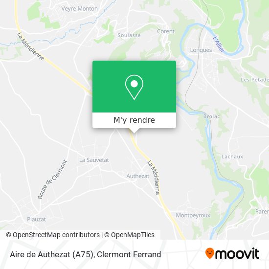 Aire de Authezat (A75) plan