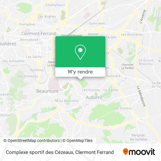 Complexe sportif des Cézeaux plan